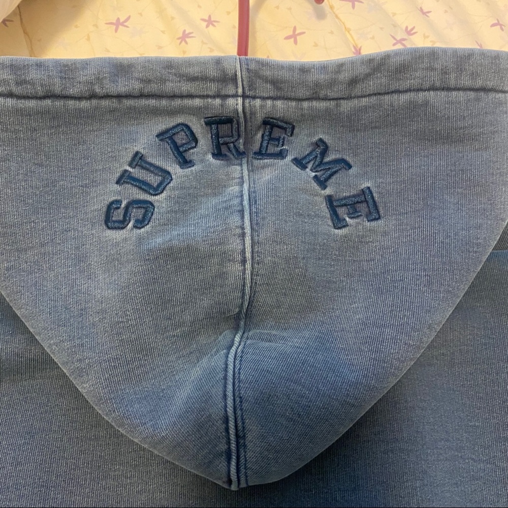 Supreme acid wash / overdyed hoodie